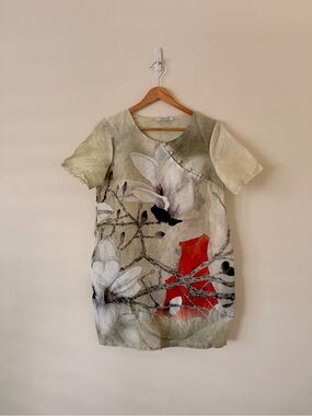 Chinese Qipao Floral Mini Dress Small